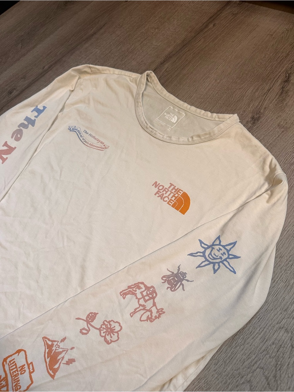 The North Face ‘Himalayas’ Long-Sleeve Tee with Multicolor Graphics